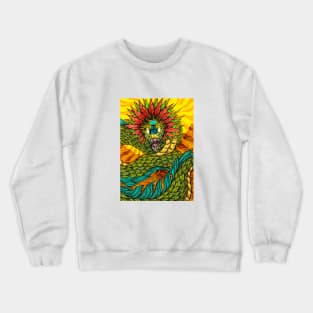 Quetzalcoatl, The Feathered Serpent Crewneck Sweatshirt